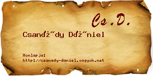 Csanády Dániel névjegykártya